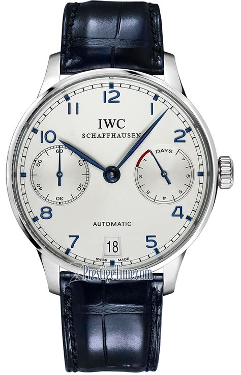 iwc 5001l7|IWC Portuguese Automatic Steel Blue Men's Watch IW500107.